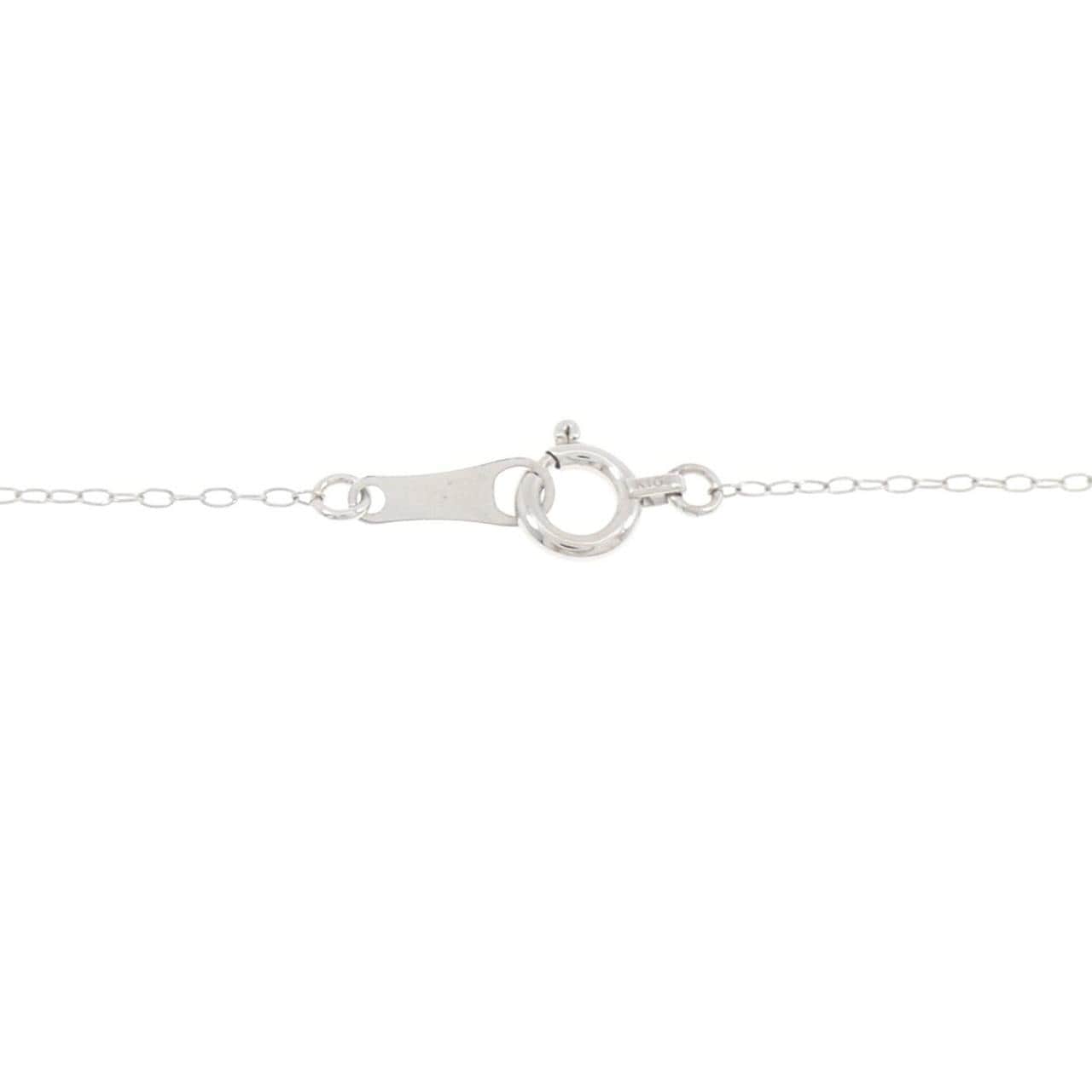 K10WG ハート サファイヤ ネックレス 0.13CT