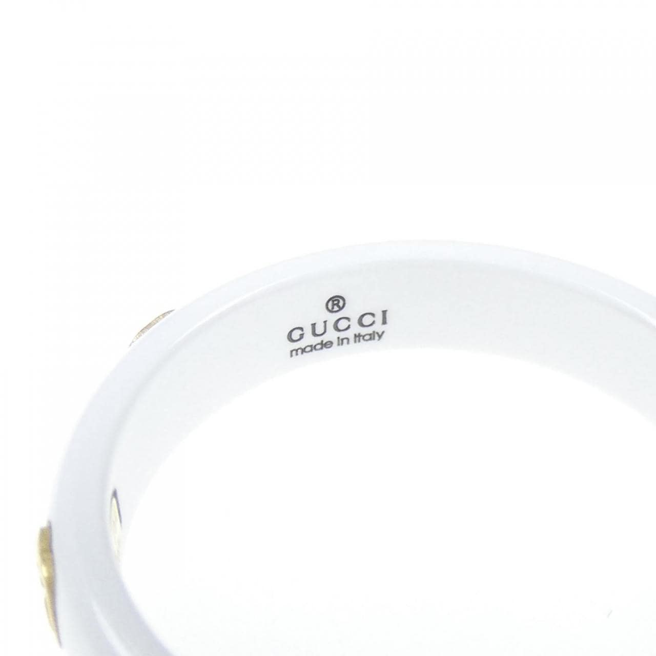 Gucci zirconia/750YG ring
