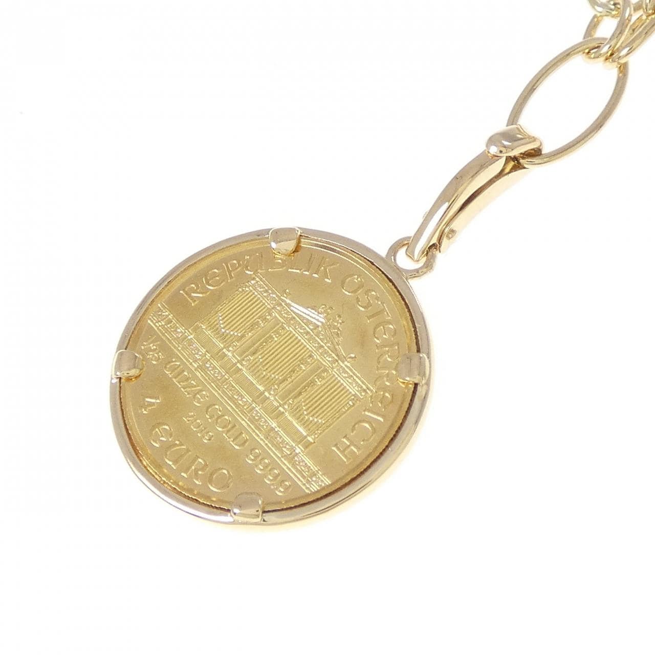 K18YG(枠) コイン ネックレス