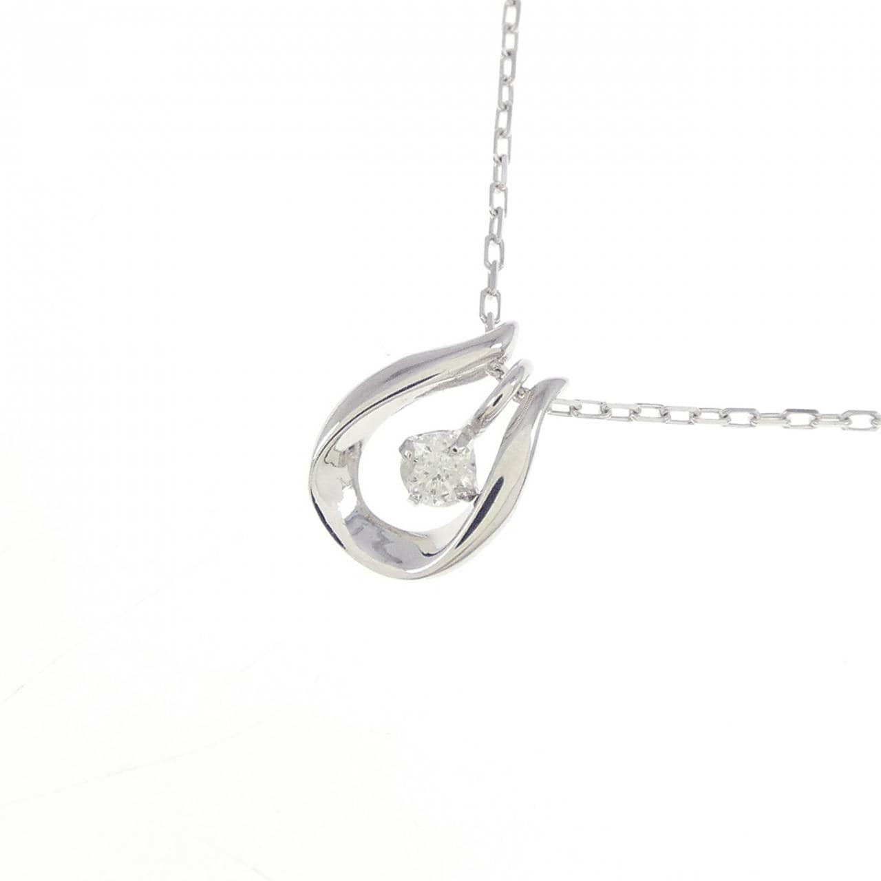 K10WG ダイヤモンド ネックレス 0.03CT