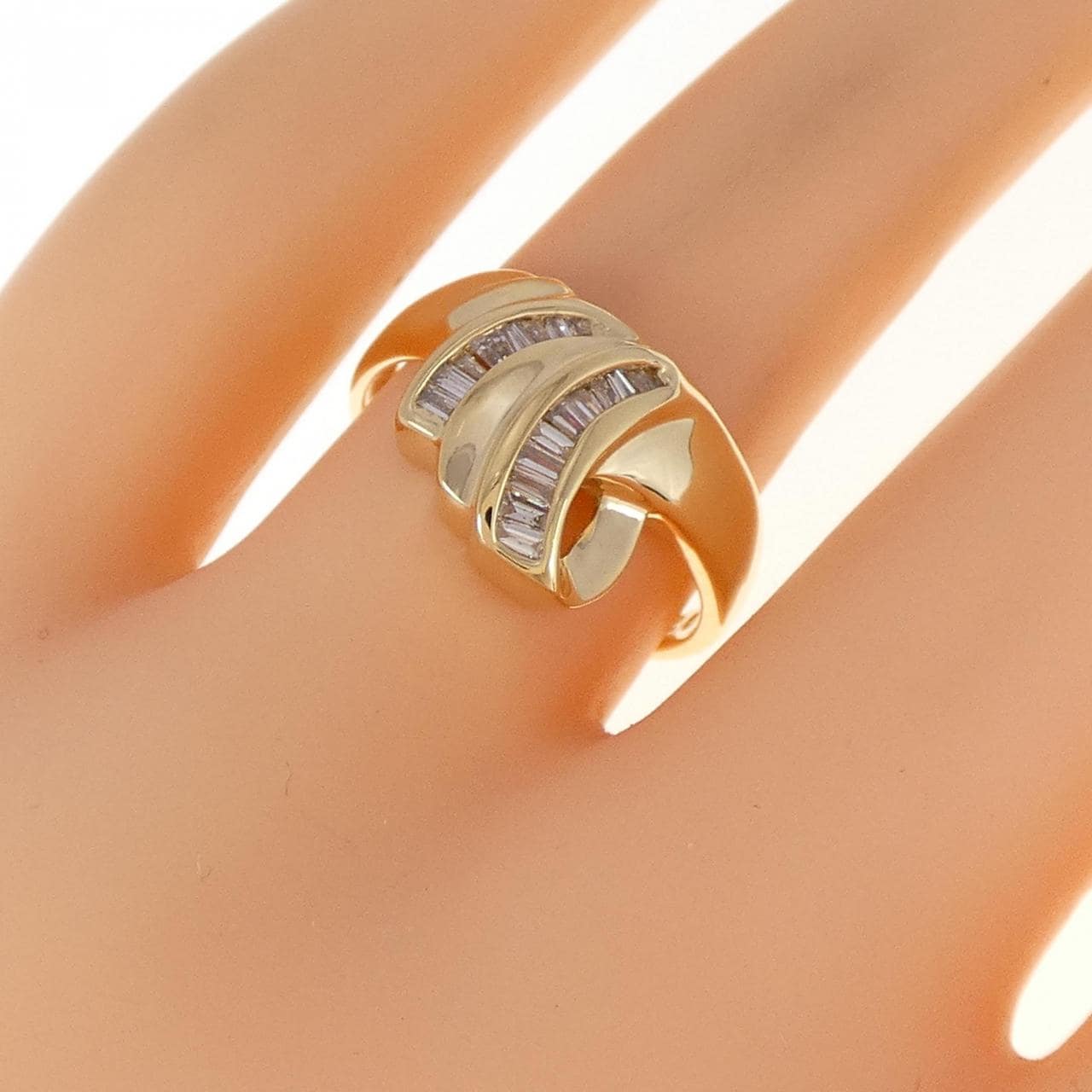 K18YG ダイヤモンド リング 0.22CT