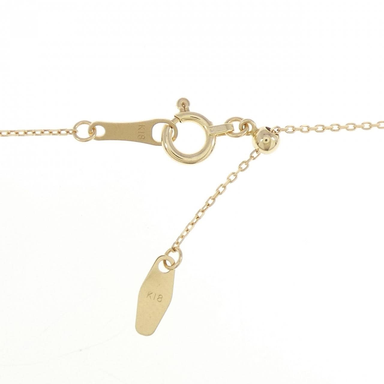 【新品】K18YG 2WAY ホースシュー×クロス ダイヤモンド ネックレス 0.20CT