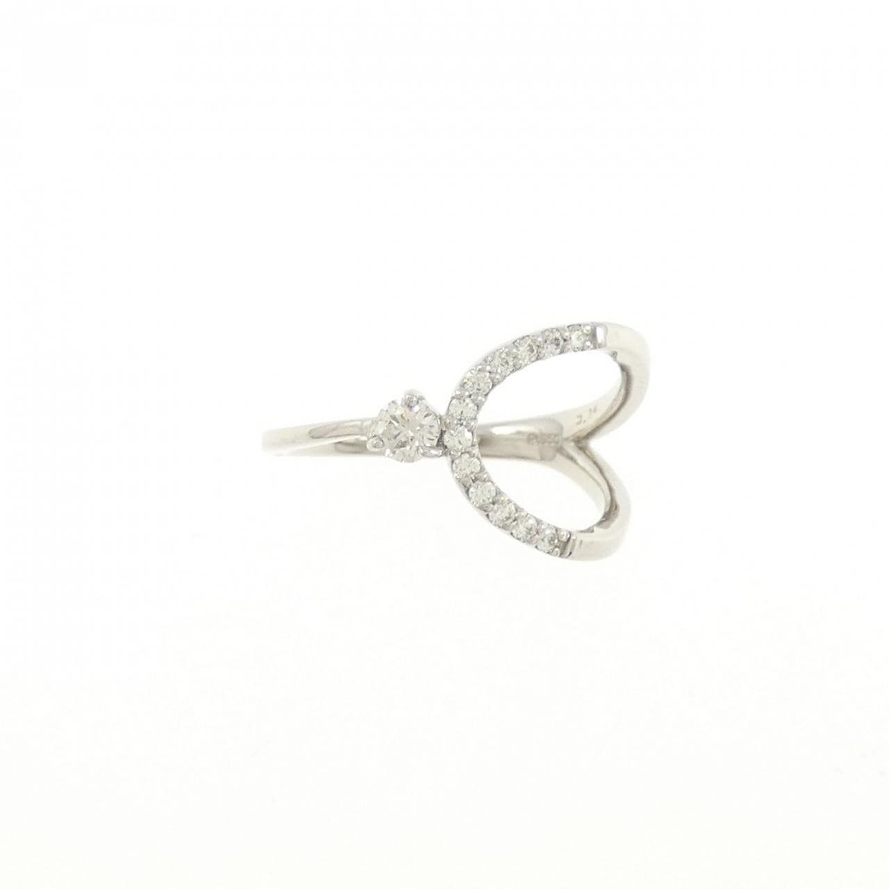 【新品】PT950 ダイヤモンド ピンキー リング 0.14CT