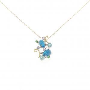 PT900/K18YG アパタイト ネックレス 1.493CT