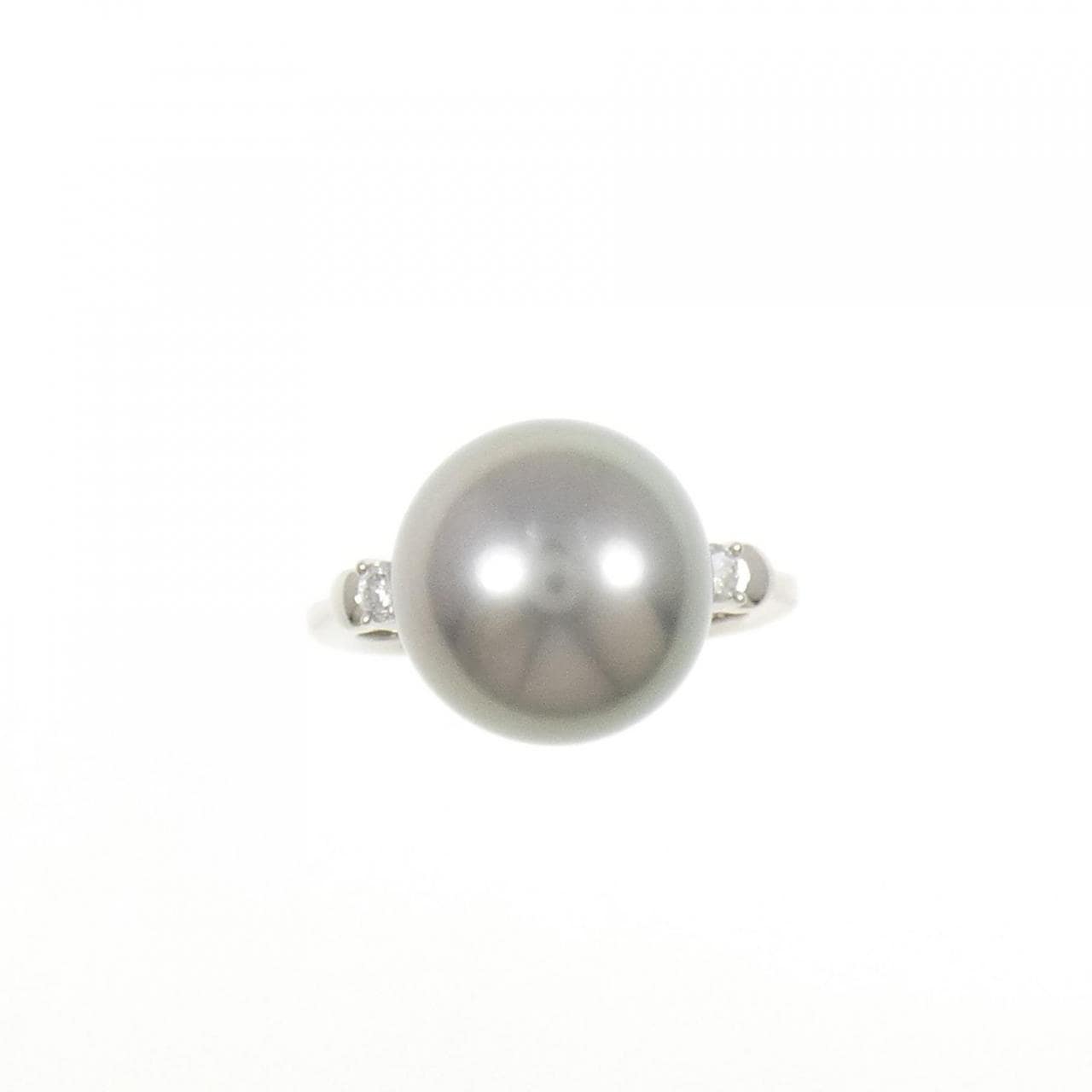 PT950 黒蝶パール リング 12.9mm