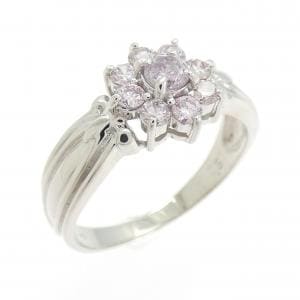 PT900 フラワー ピンクダイヤモンド リング 0.50CT
