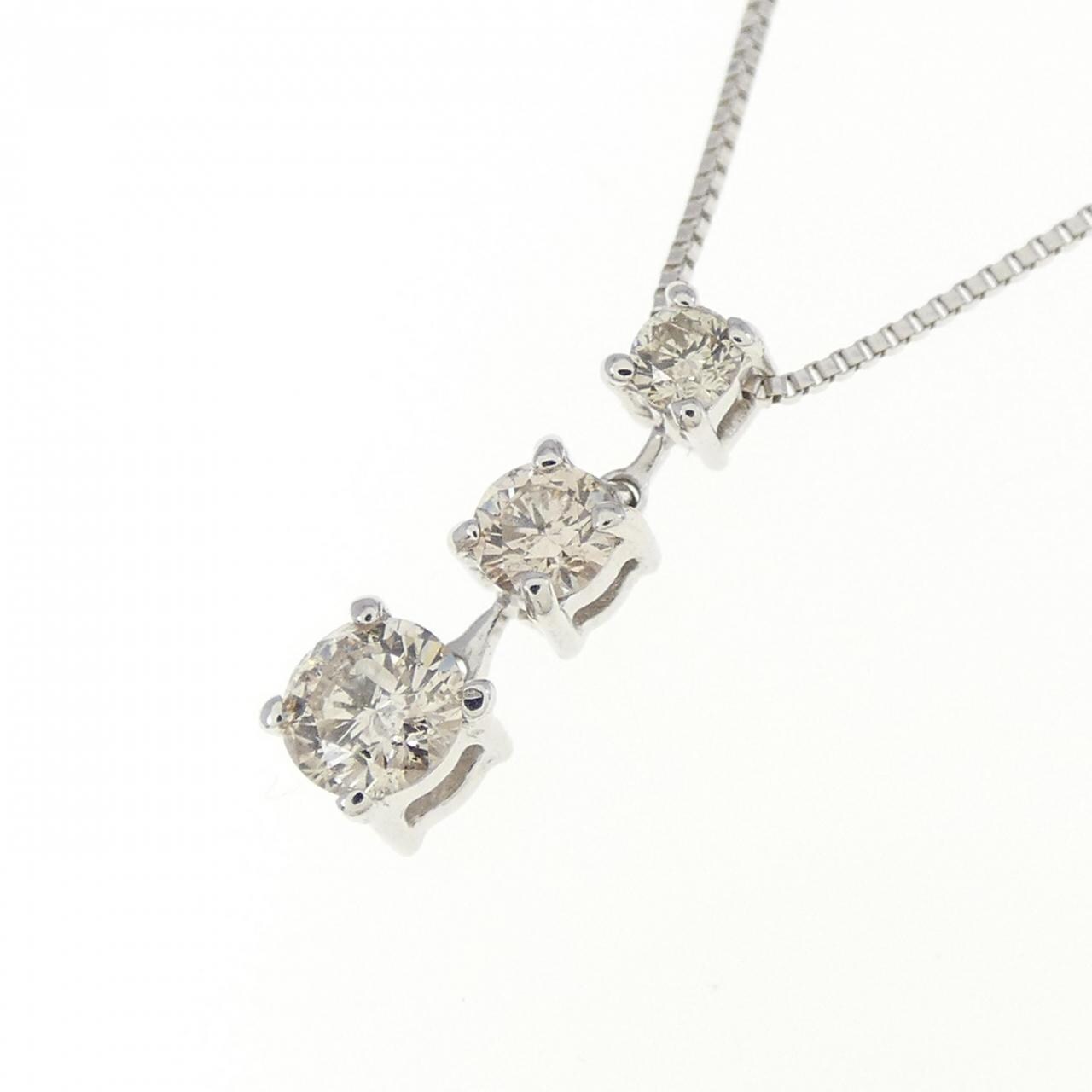 K18WG ダイヤモンド ネックレス 0.20CT