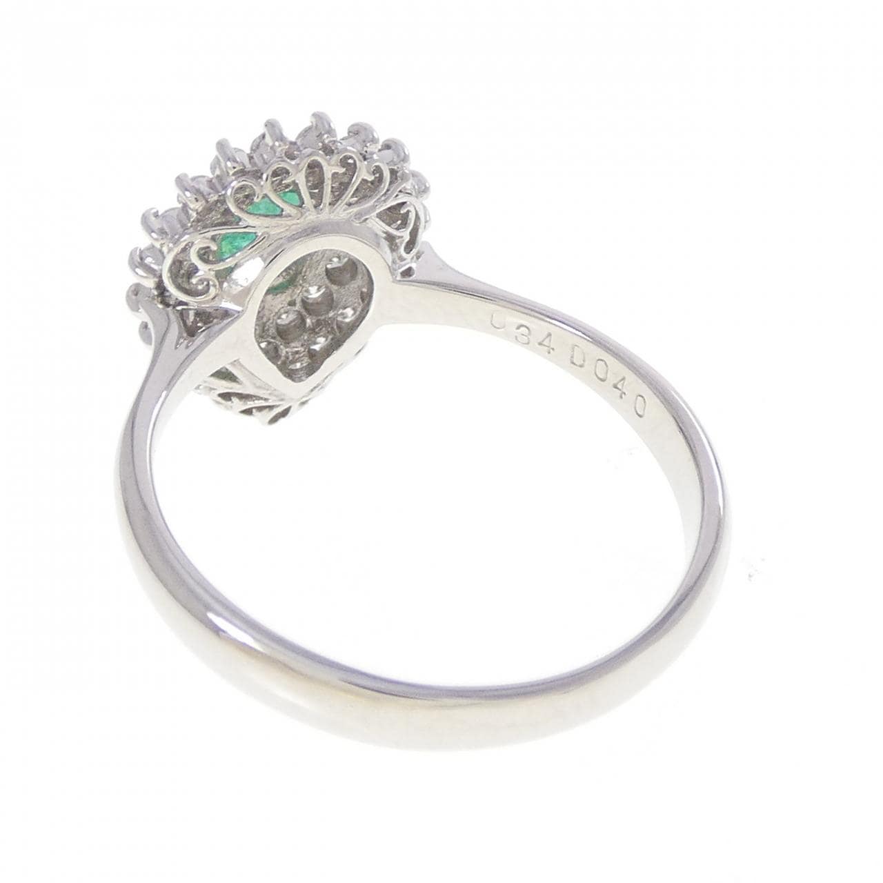 PT900 エメラルド リング 0.34CT