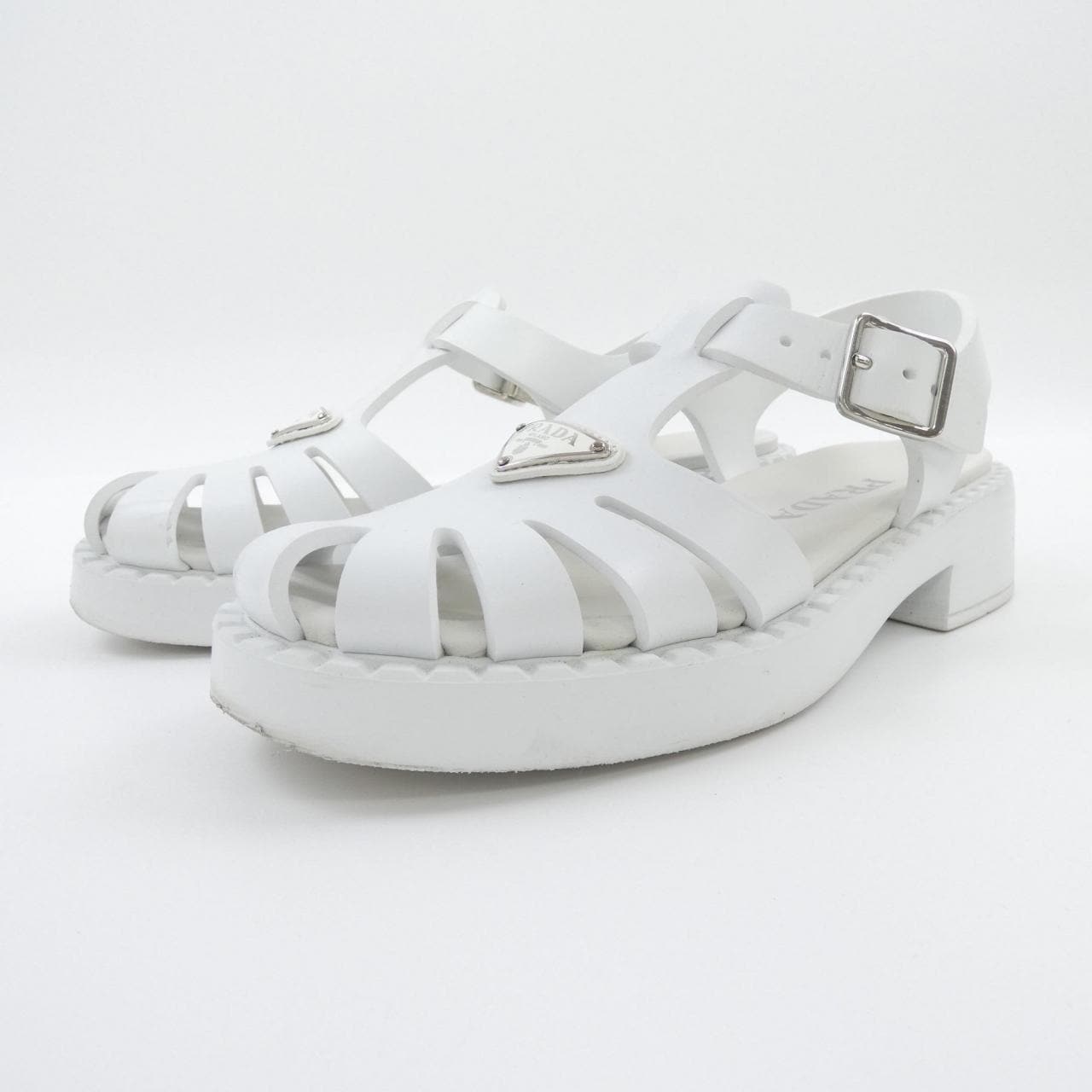 プラダ PRADA フォームラバー トライアングルロゴ 1X857M サンダル