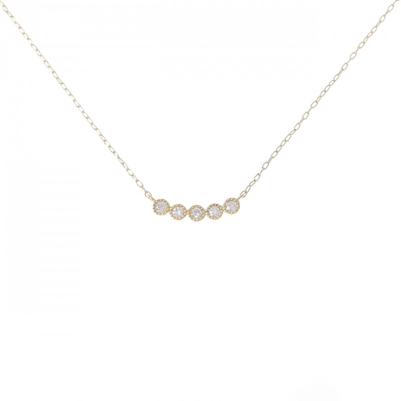 K18YG ダイヤモンド ネックレス 0.11CT