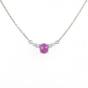PT900/PT850 スタールビー ネックレス 0.88CT