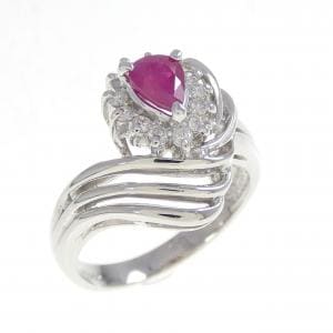 PT900 ルビー リング 0.35CT