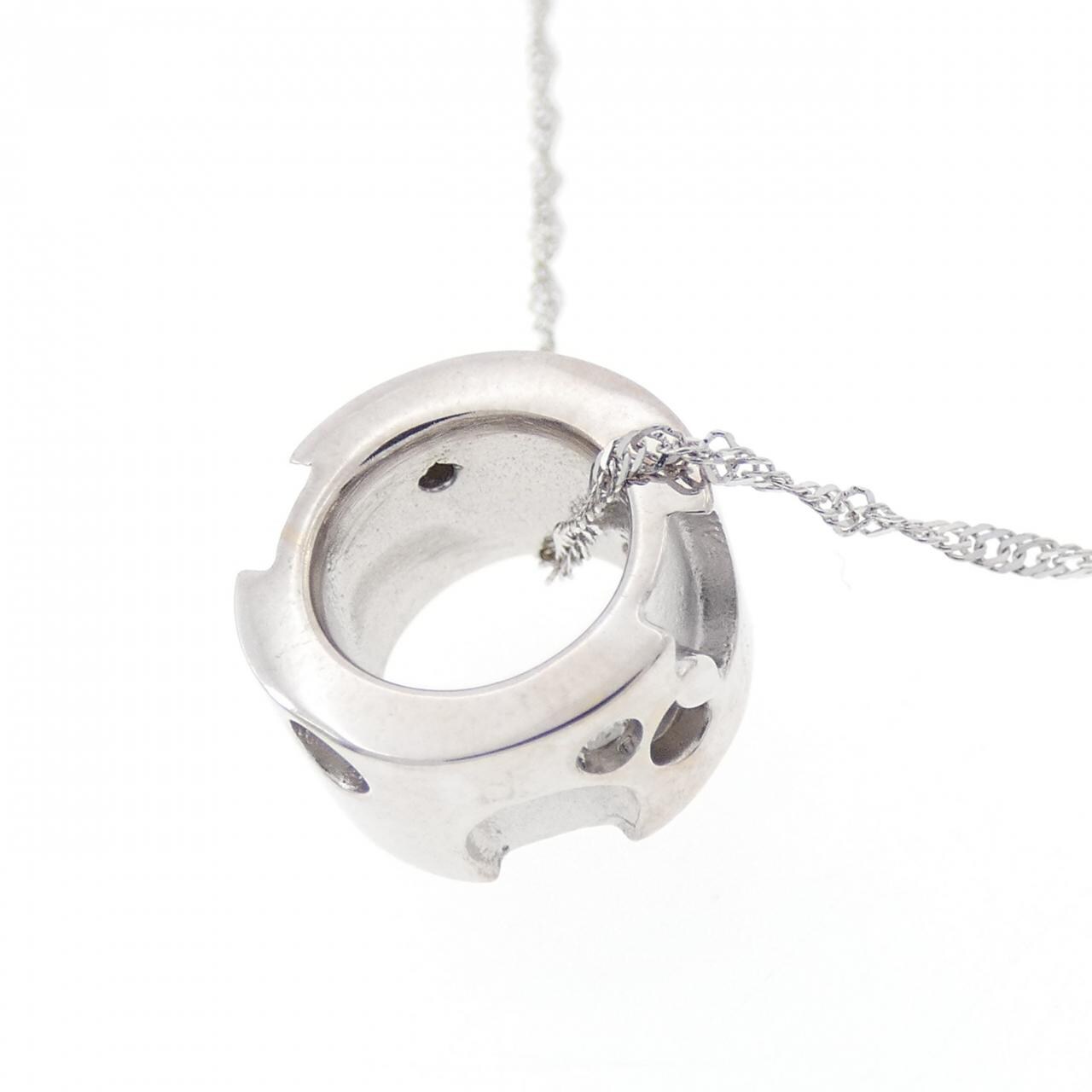 K18WG/750WG ダイヤモンド ネックレス 0.05CT