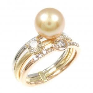 ジーエスティービー 白蝶パール リング 9mm