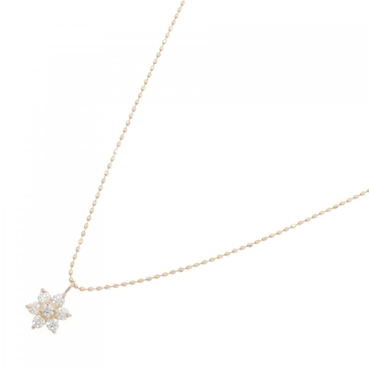 K18YG 花朵钻石项链 0.20CT