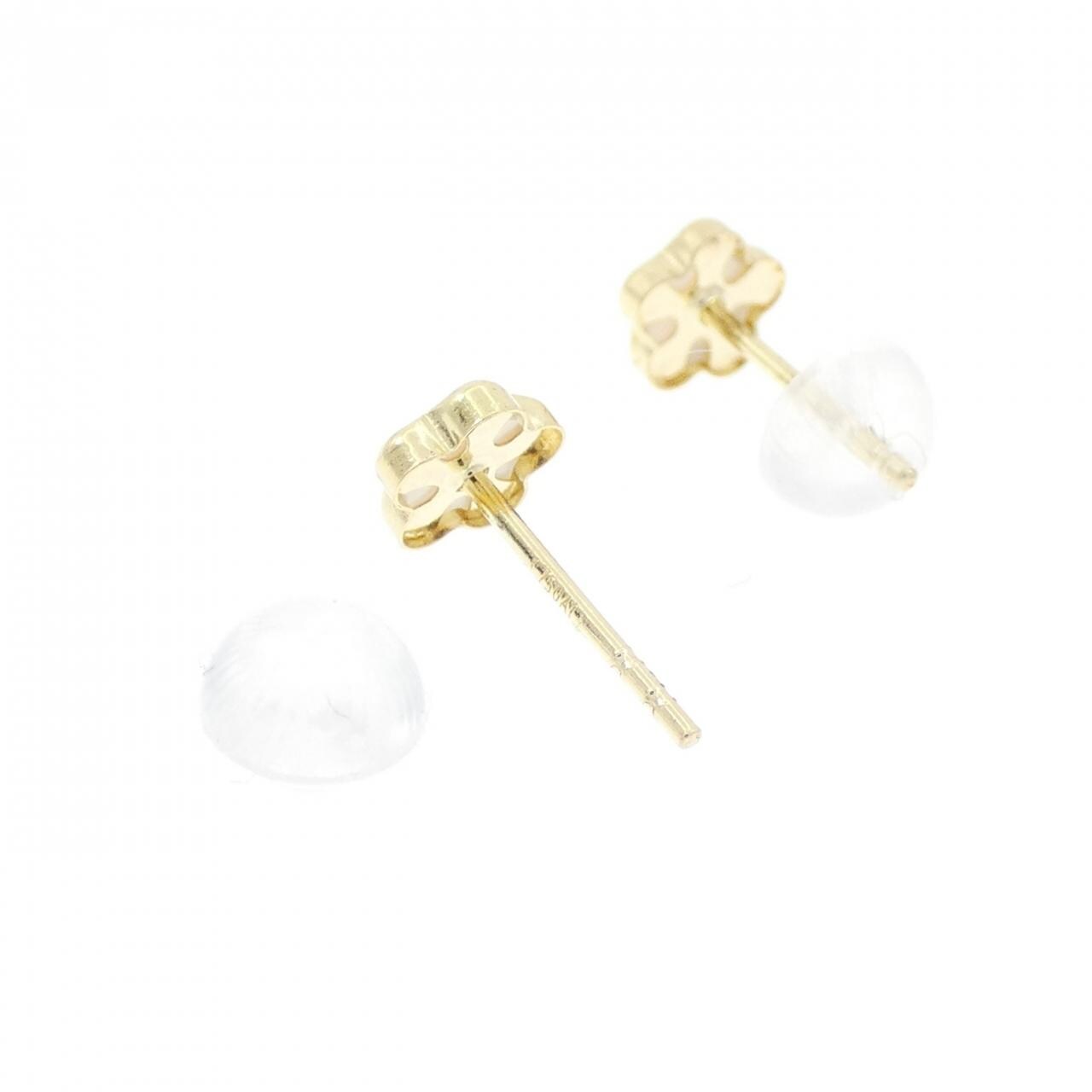 [BRAND NEW] 750YG Flower Mother of Pearl Earrings