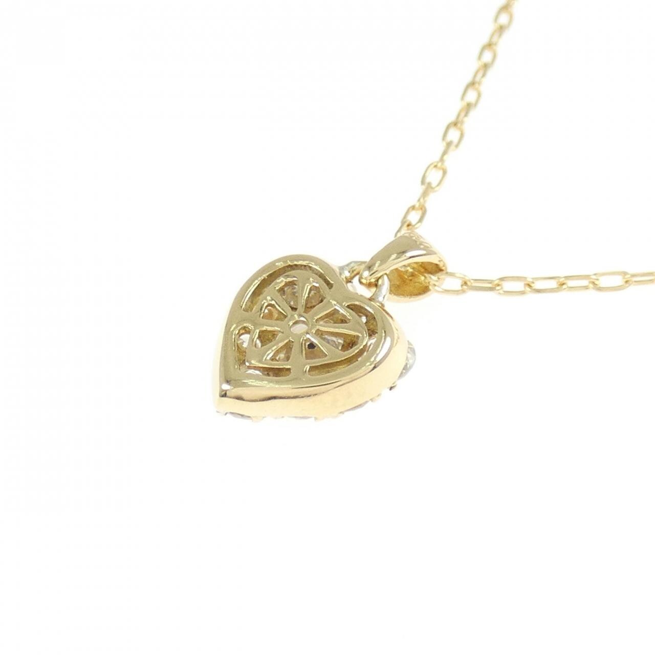 K18YG ハート ダイヤモンド ネックレス 0.50CT