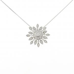 K18WG ダイヤモンド ネックレス 0.57CT