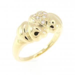 K18YG ハート ダイヤモンド リング 0.09CT