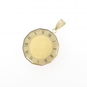 K18YG(枠) コイン ペンダント
