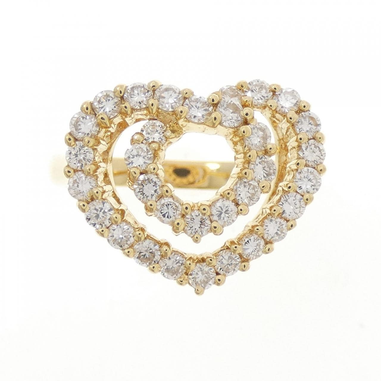 750YG ハート ダイヤモンド リング 0.97CT