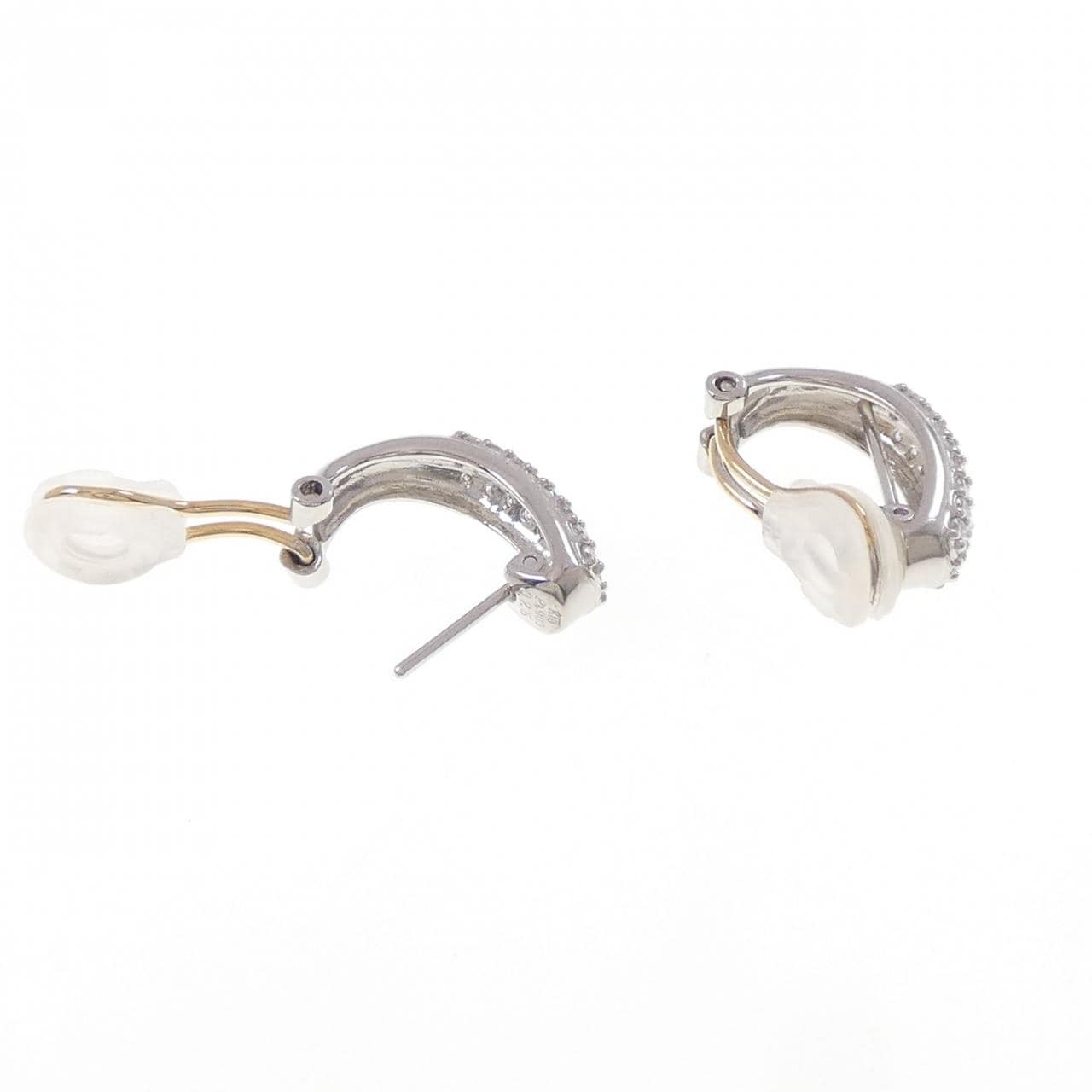 PT900/K18YG パヴェ ダイヤモンド ピアス/イヤリング 0.50CT