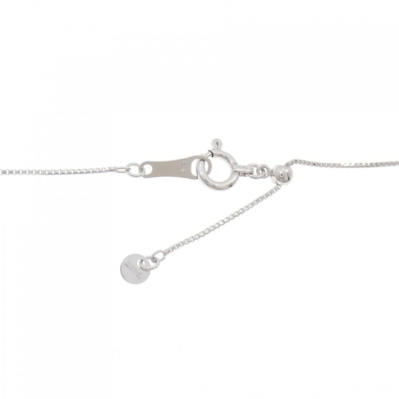 K18WG フラワー ダイヤモンド ネックレス 0.30CT