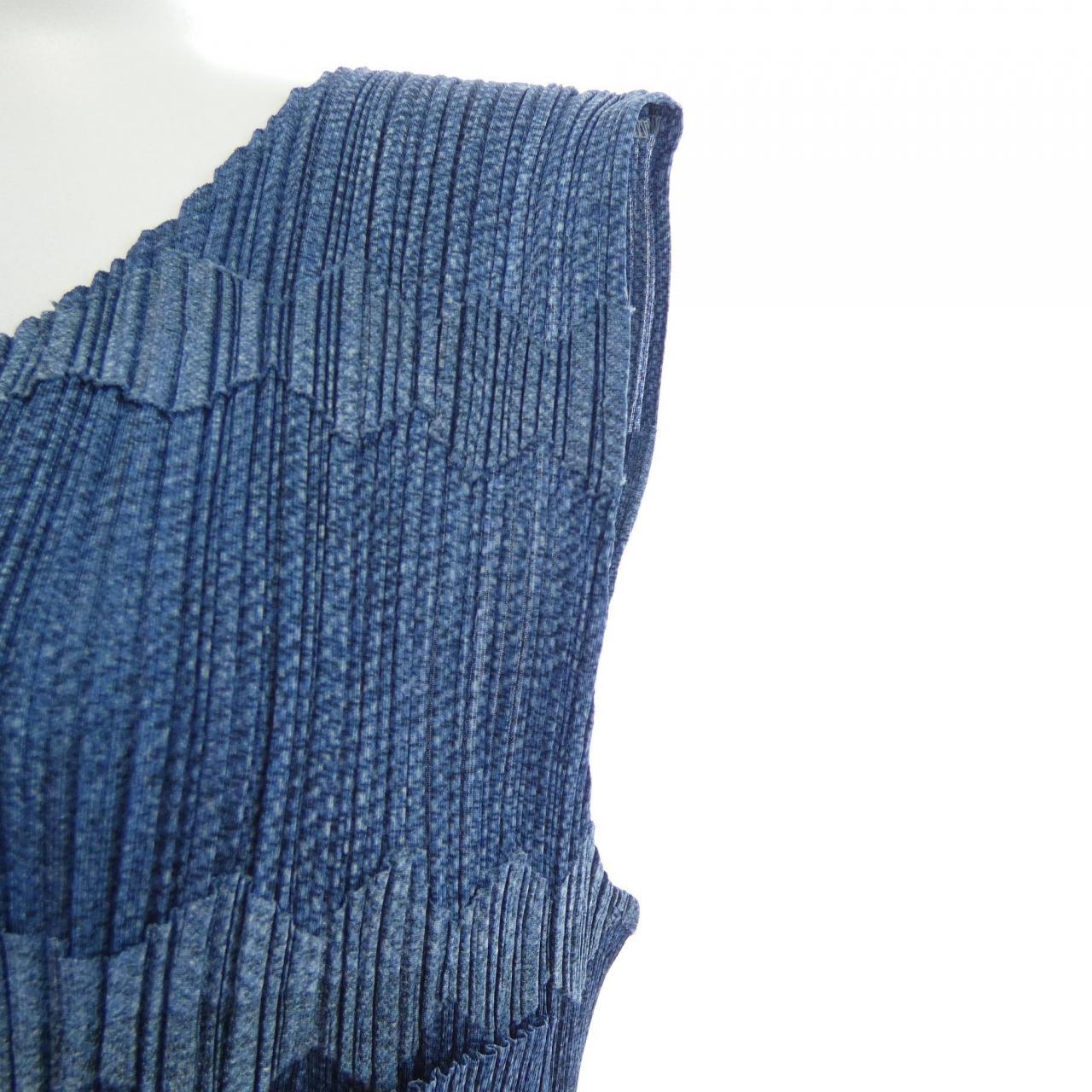 【ヴィンテージ】プリーツプリーズ PLEATS PLEASE 2001 デニム転写プリント PP12-JH521 ワンピース