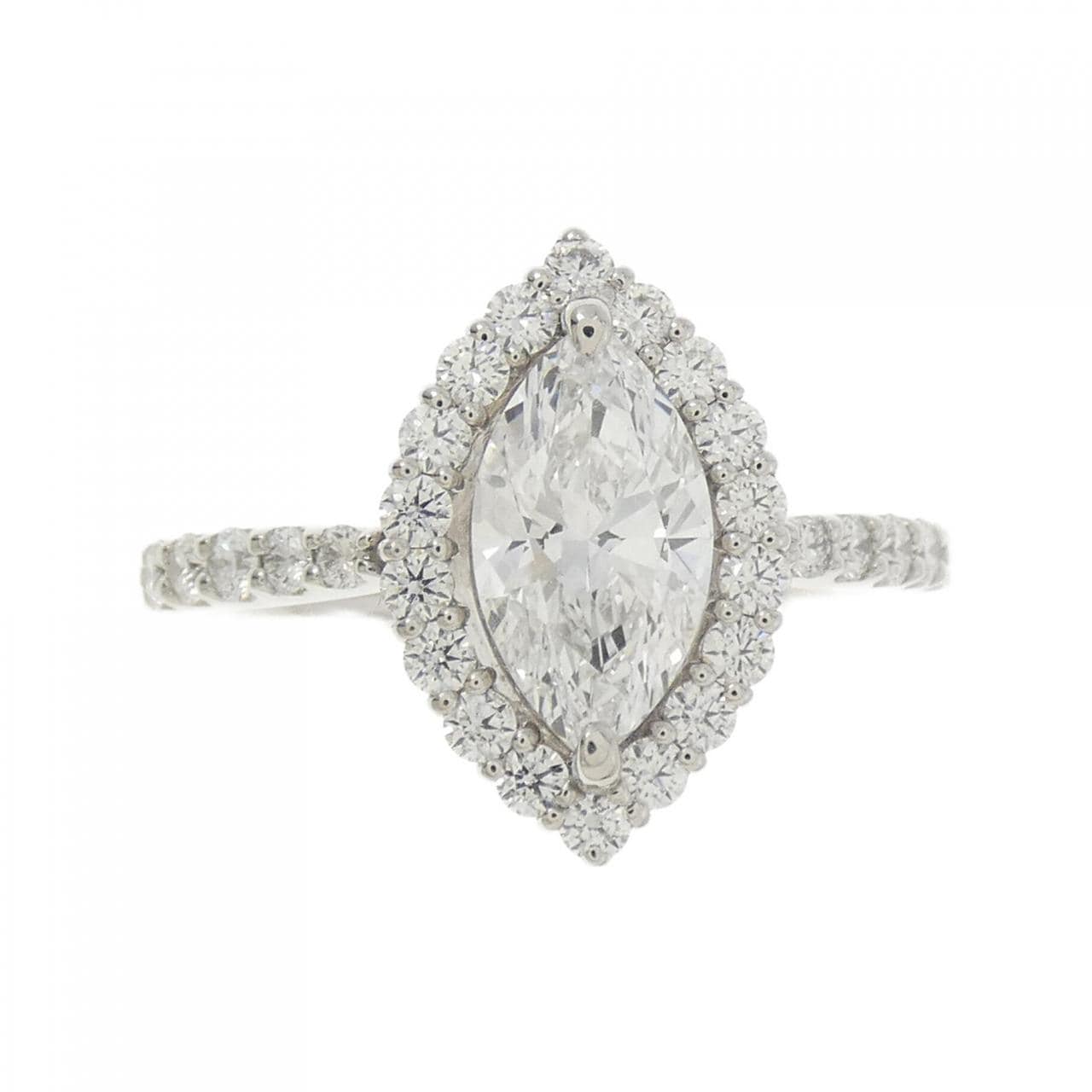 PT950 ダイヤモンド リング 1.010CT D IF マーキスカット