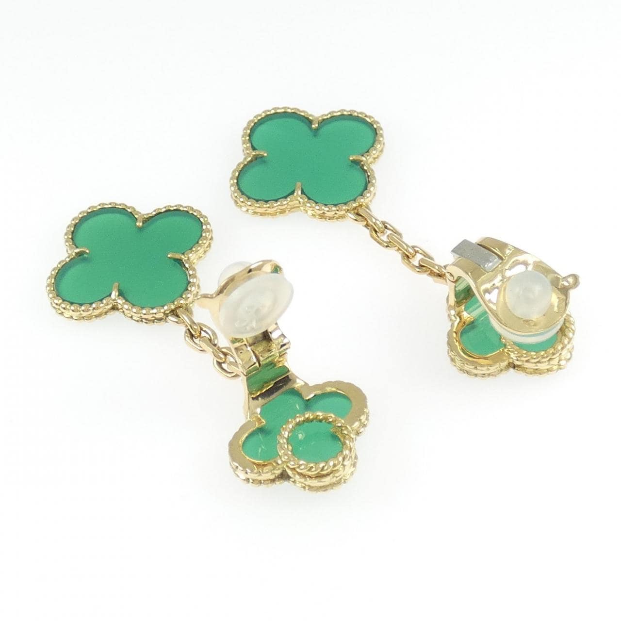 [vintage] Van Cleef & Arpels玉髓耳夹