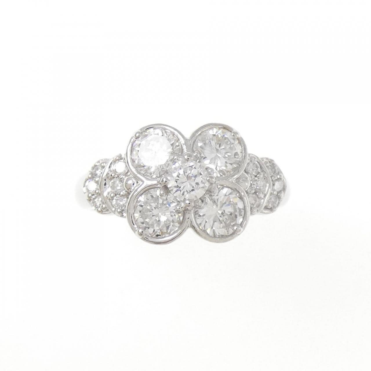PT900 フラワー ダイヤモンド リング 1.55CT