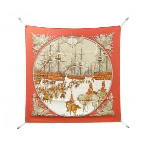 エルメス MARINE ET CAVALERIE カレ スカーフ
