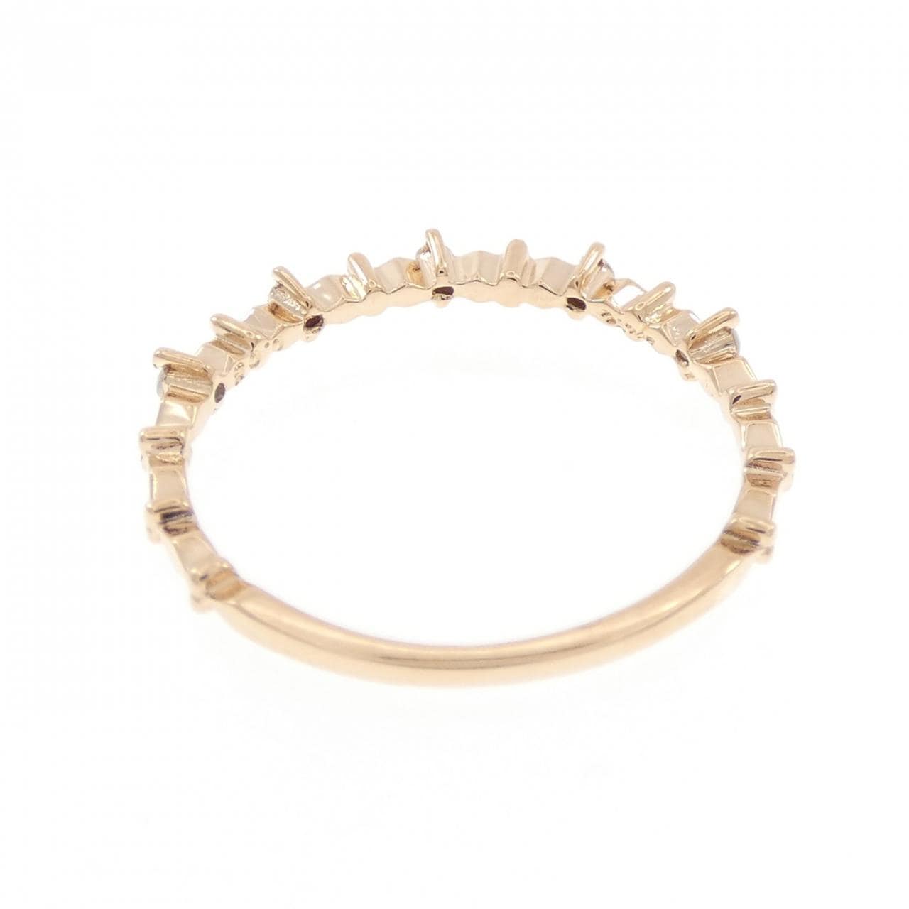 アガット K18PG リング 0.05CT