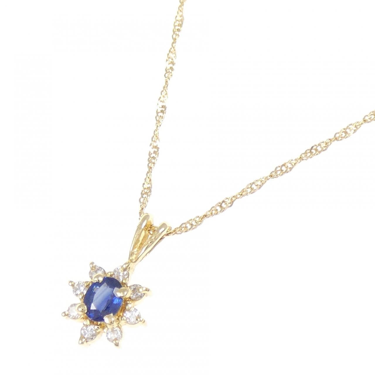 K18YG サファイヤ ネックレス