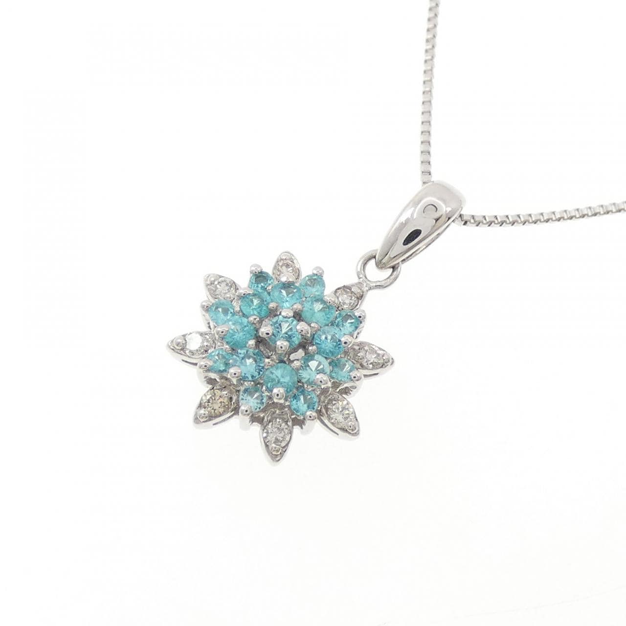 K18WG トルマリン ネックレス 0.15CT