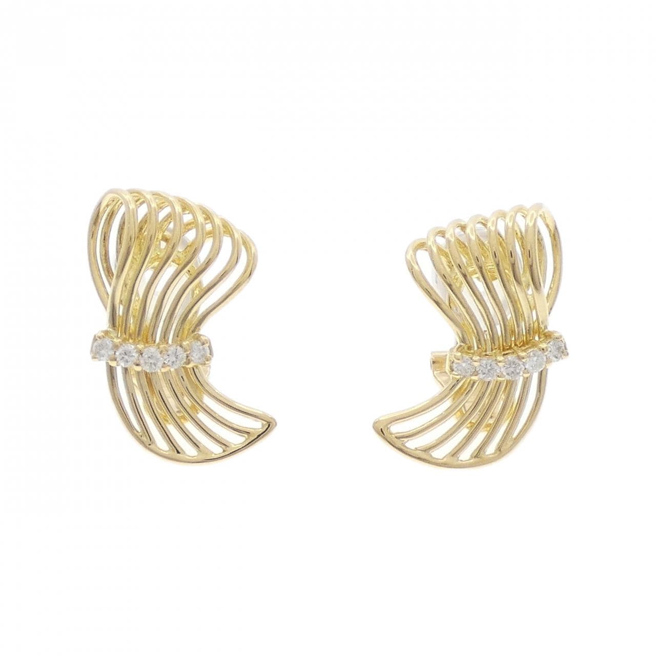 750YG Diamond earrings