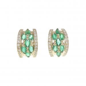 K18YG エメラルド ピアス 1.70CT
