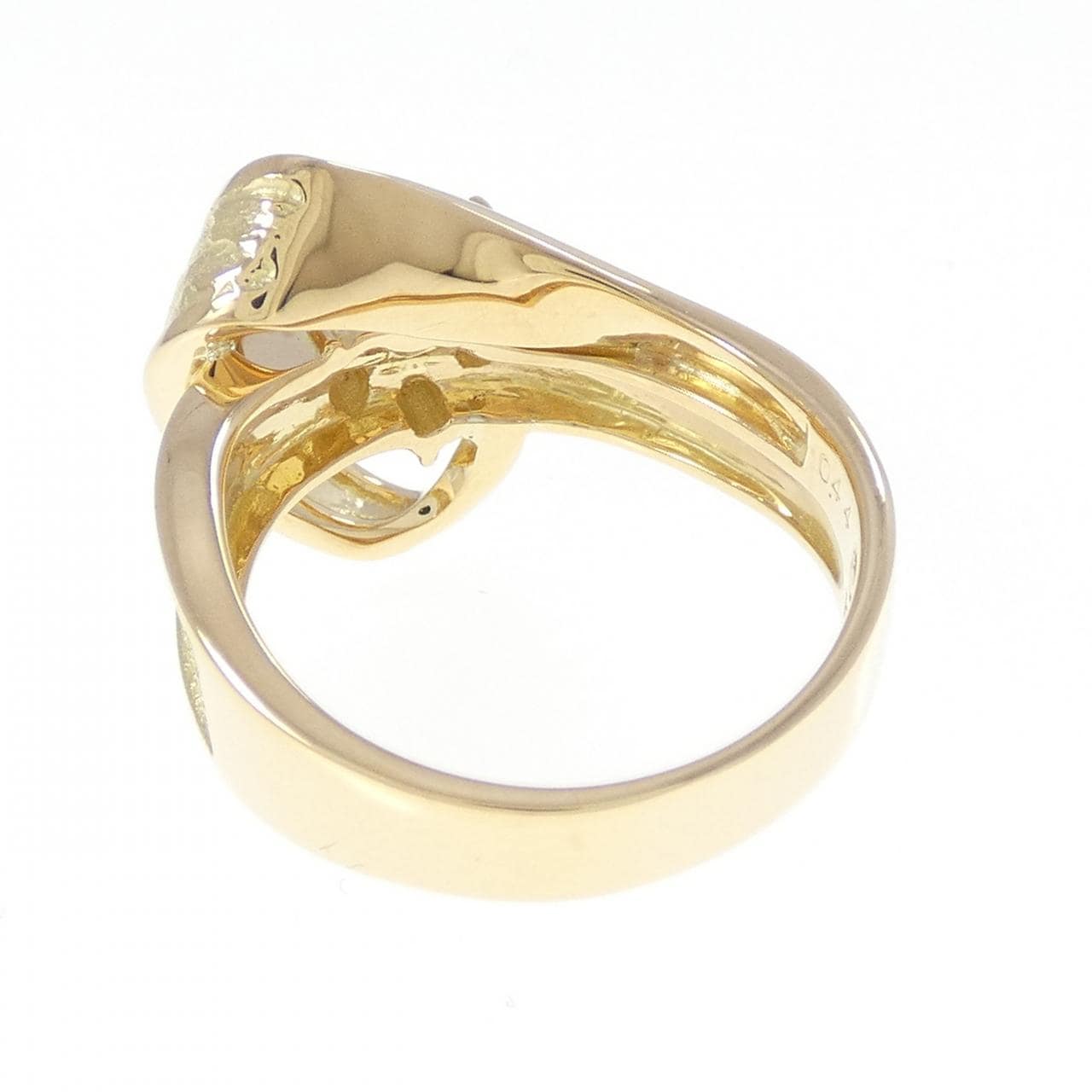 K18YG フラワー ダイヤモンド リング 0.44CT