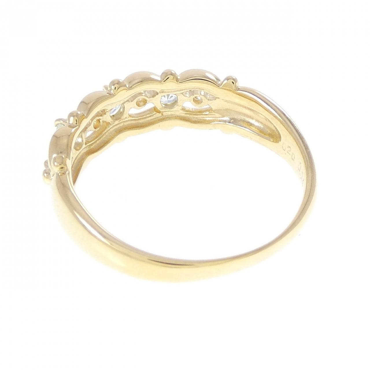 K18YG アクアマリン リング 0.20CT