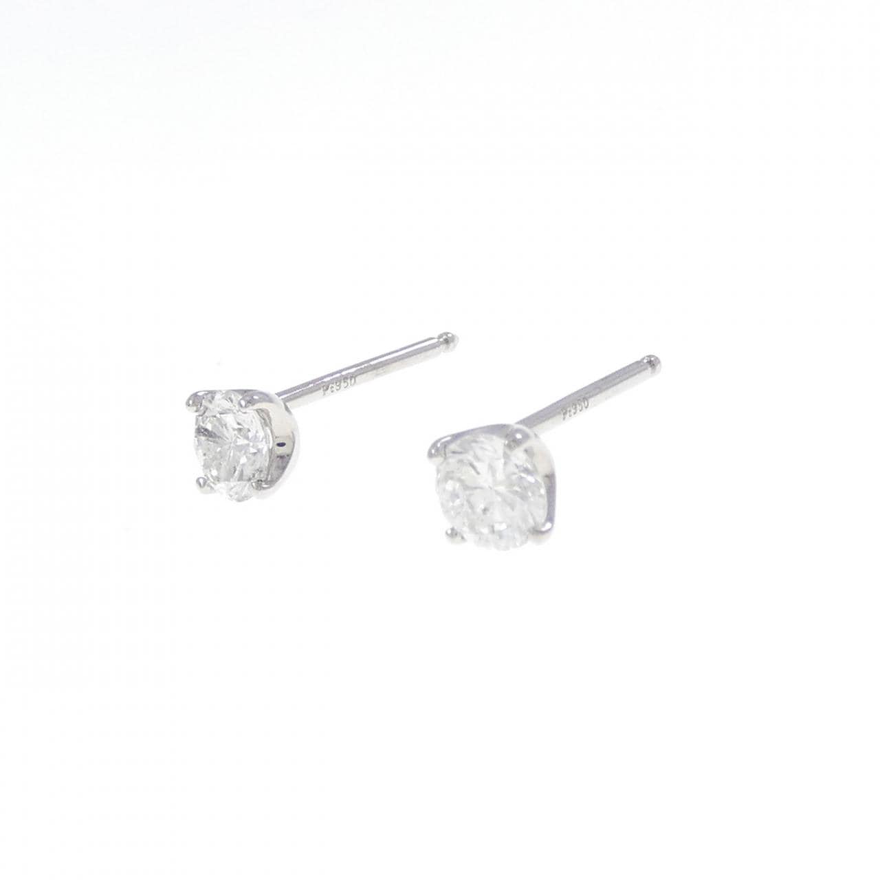 PT950/PT900 ダイヤモンド ピアス 0.291CT 0.297CT G SI2 Good