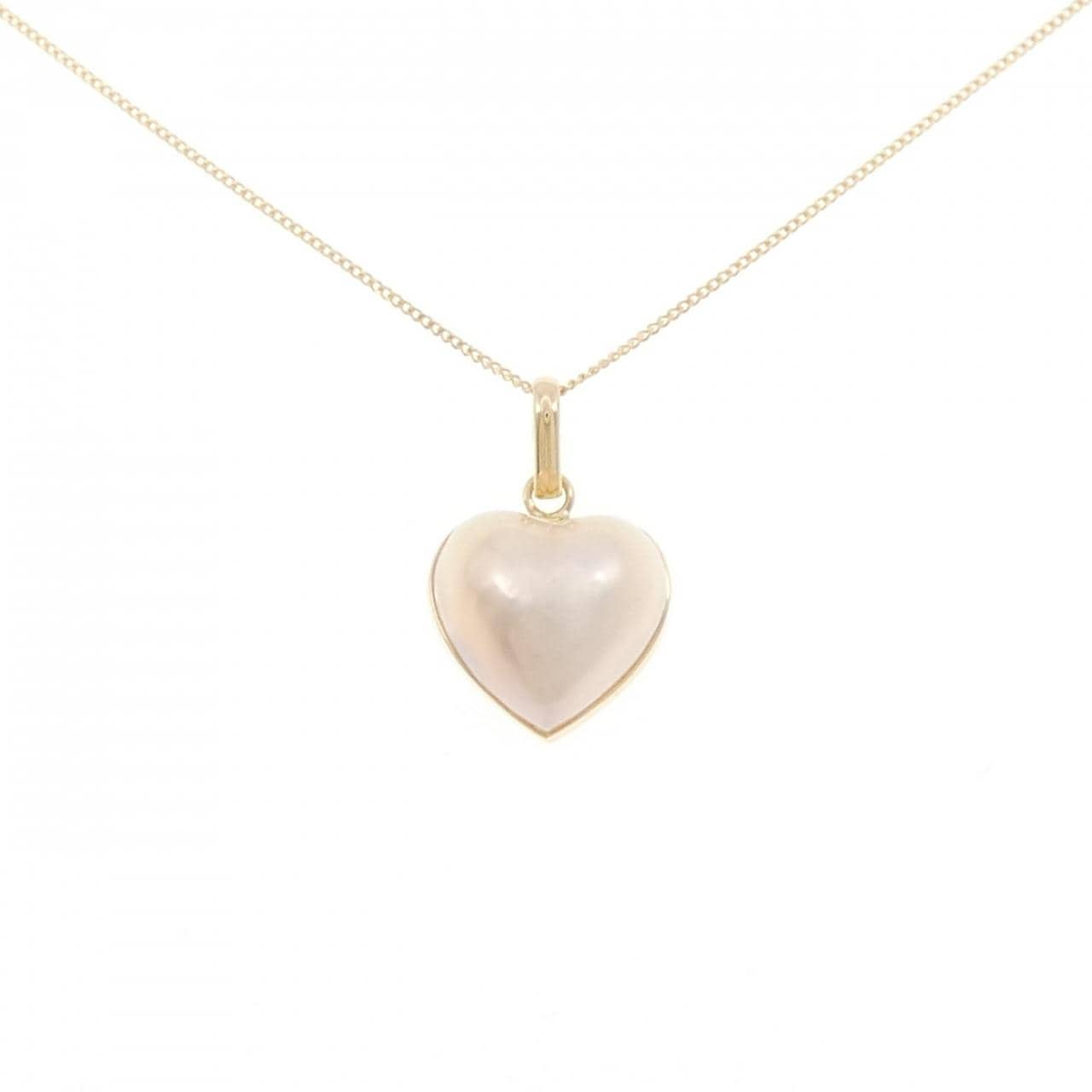 K18YG ハート マベパール ネックレス