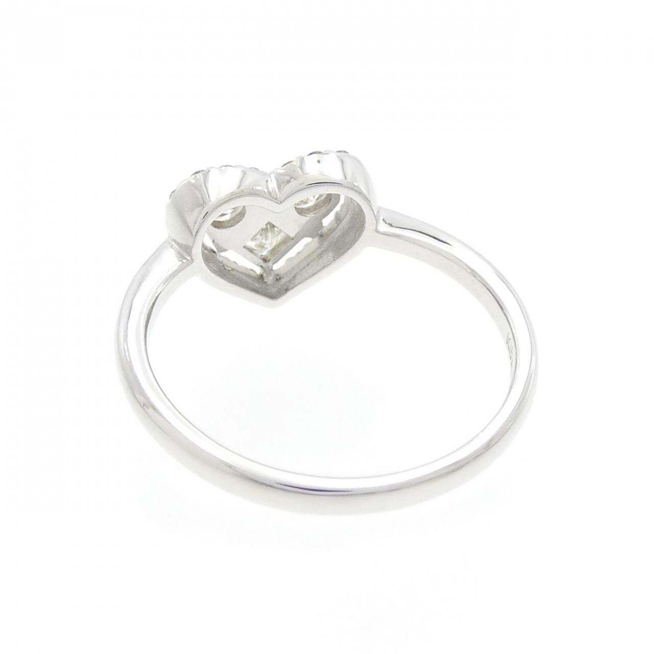 K18WG ハート ダイヤモンド リング 0.66CT