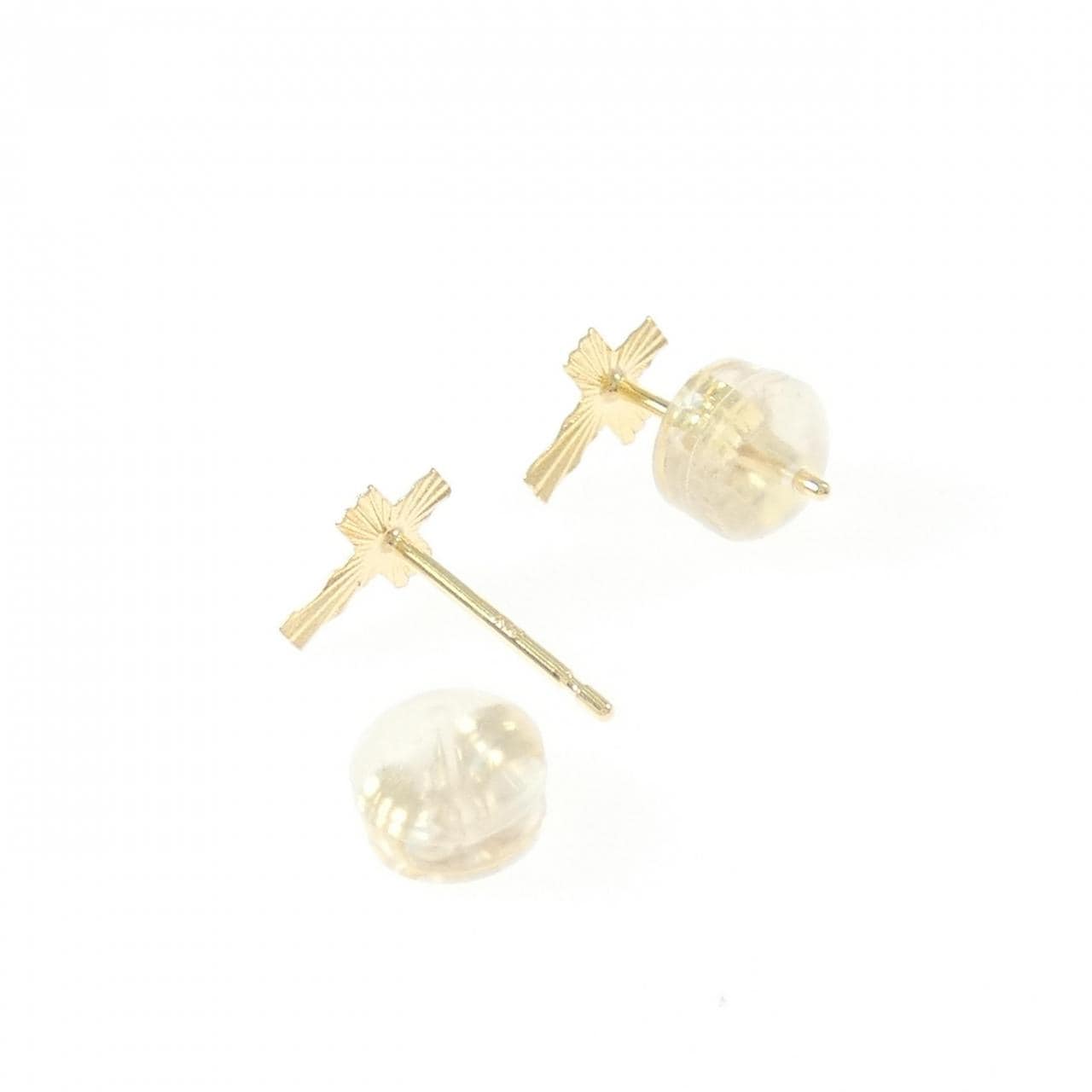 【新品】K18YG クロス ピアス