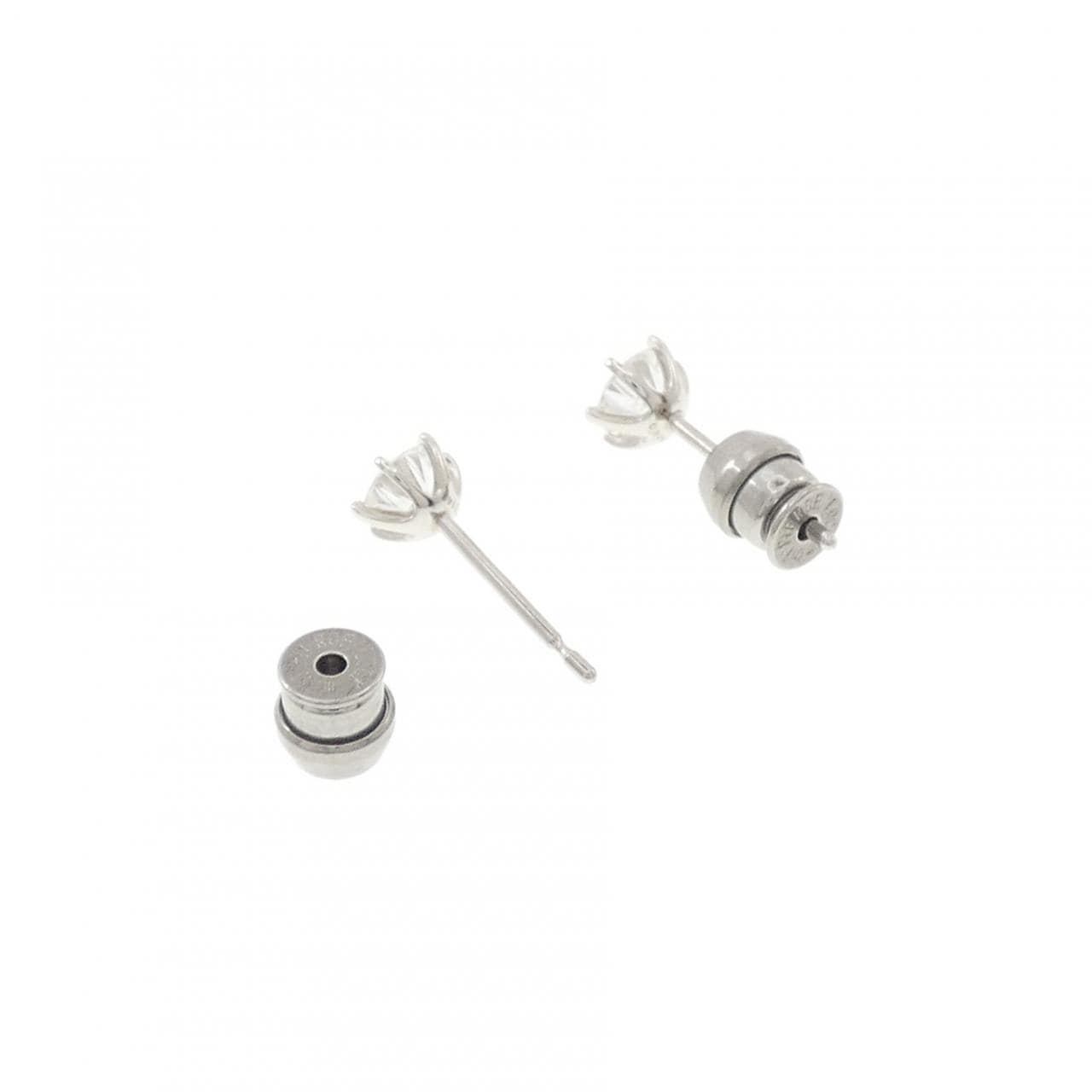 【リメイク】PT900/ST ダイヤモンド ピアス 0.314CT 0.326CT E SI1-2 Good