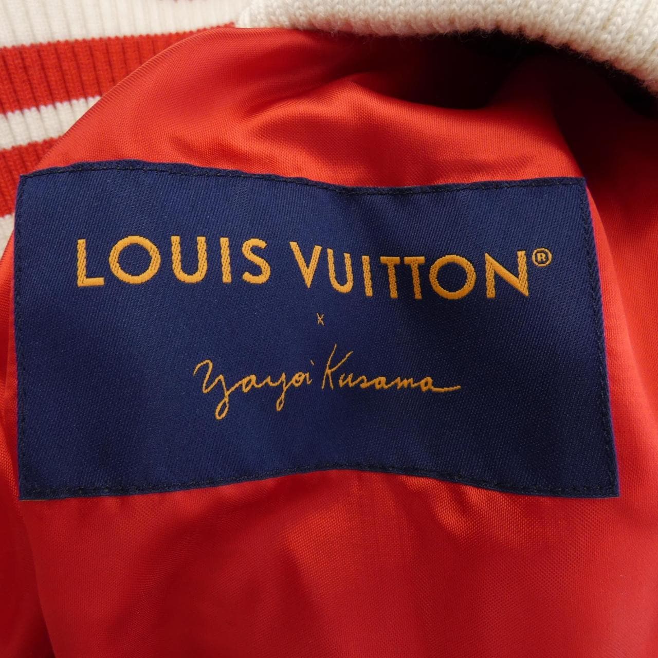 ルイヴィトン LOUIS VUITTON LV×YKサイケデリックフラワーエンブロイダードバーシティブルゾ HOL31EMJY 草間彌生 スタジャン