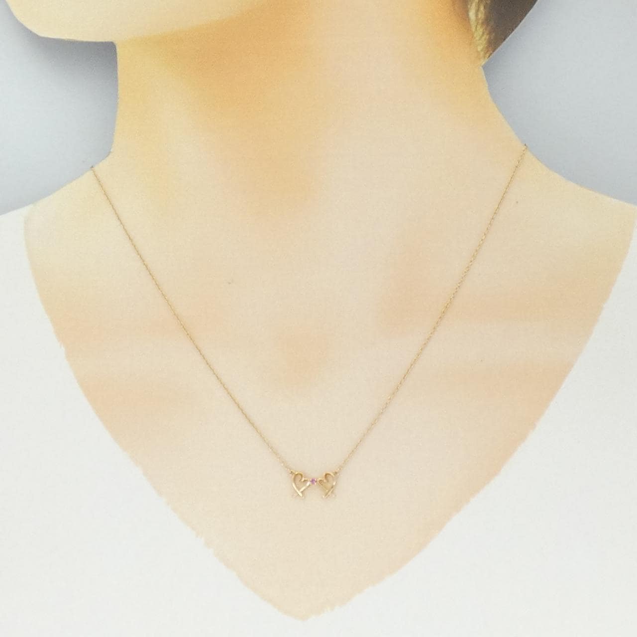ティファニー ダブル ラビングハート ネックレス