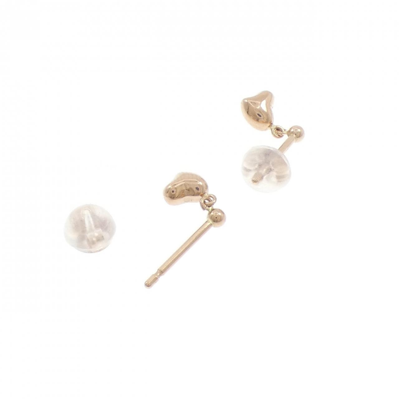 K18PG ハート ピアス