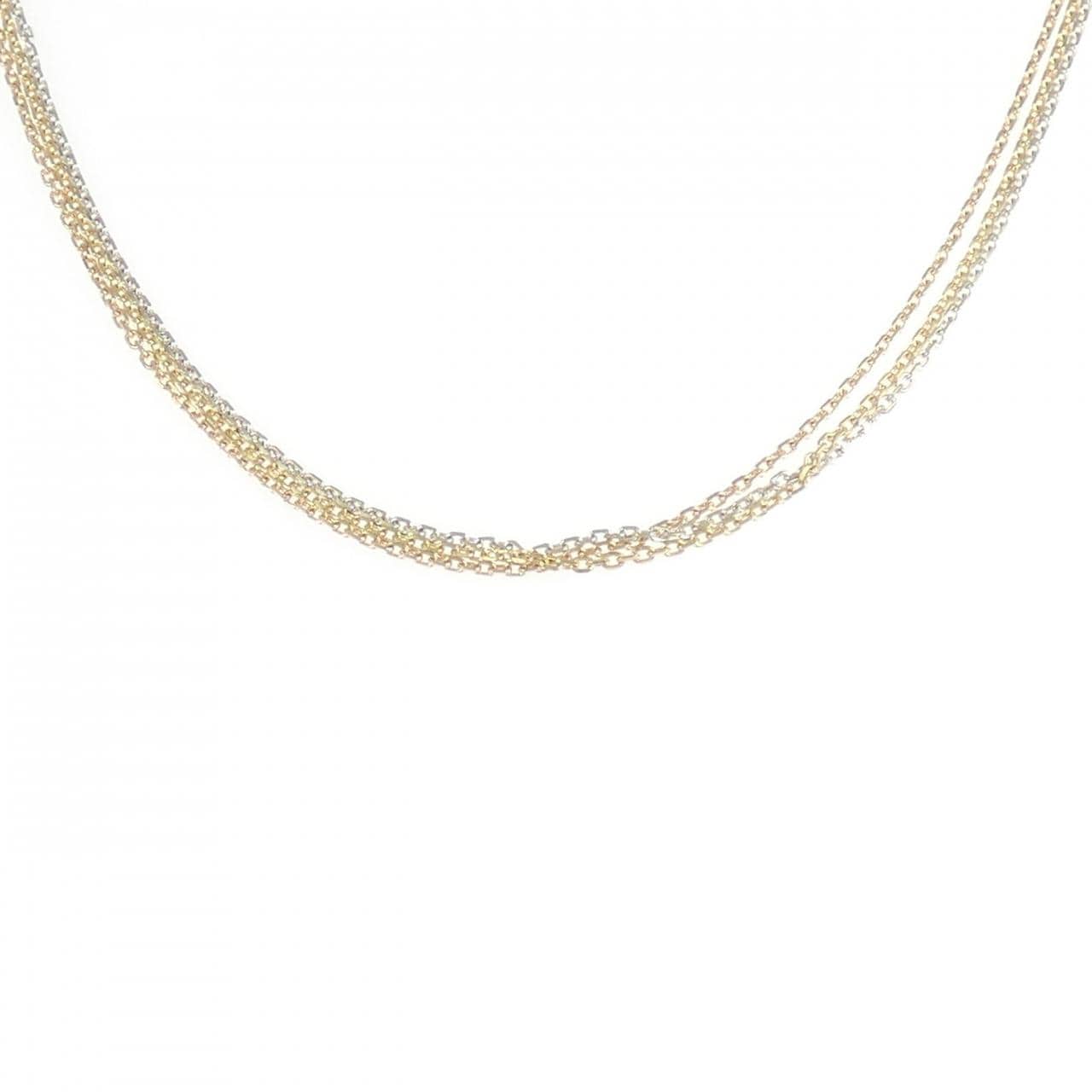 K18スリーカラー ネックレス