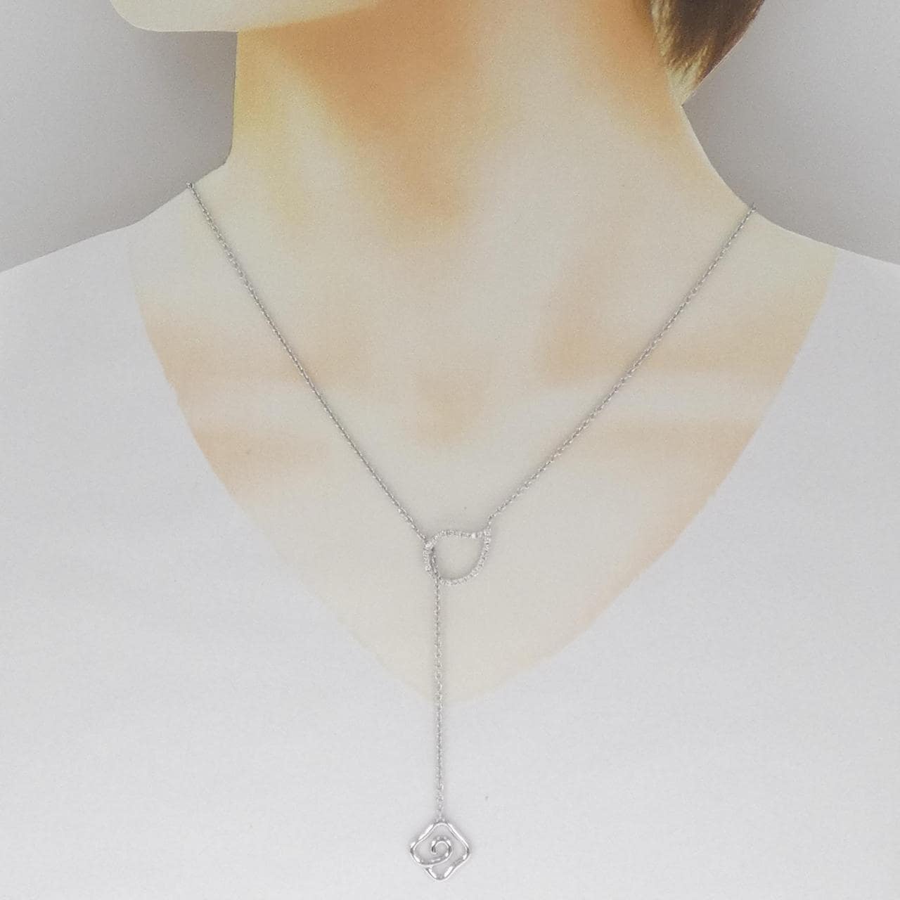 750WG ダイヤモンド ネックレス