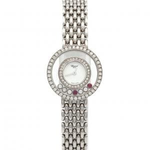 【ノーメンテナンス還元価格】ショパール ハッピーダイヤモンド WG/2D･5P&2R 205691-1001 WG クォーツ